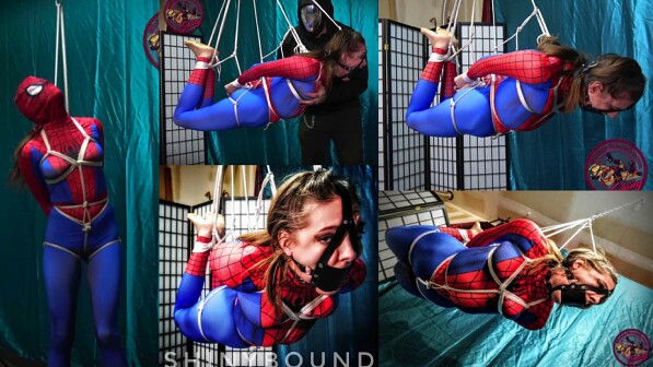 Spidergirl Suspended and Struggling
